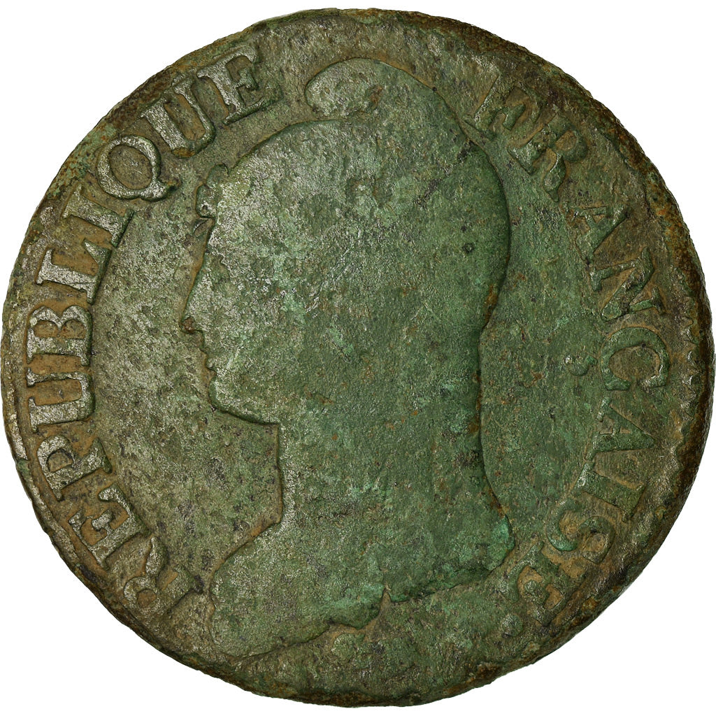 Monnaie, France, Dupré, 5 Centimes, AN 8, Metz, B+, Bronze, KM:640.2, Le