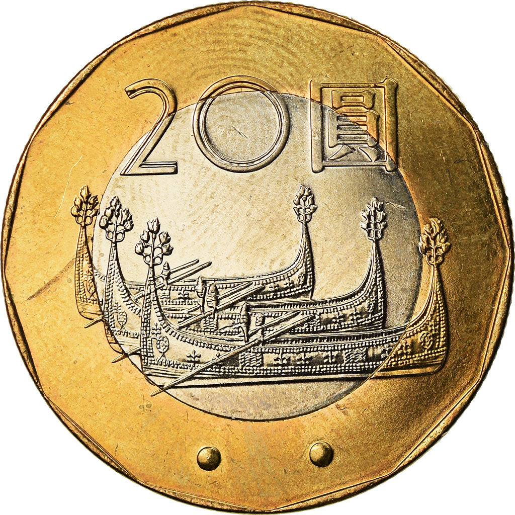 Coin, CHINA, REPUBLIC OF, TAIWAN, 20 Yuan, 2001, MS(63), Bi-Metallic, KM:565