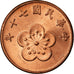 Münze, Republik China, TAIWAN, 1/2 Yuan, 1981, UNZ, Bronze, KM:550