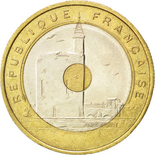 FRANCE, Jeux Méditerranéens, 20 Francs, 1993, KM #1016, AU(55-58), Tri-Metallic,