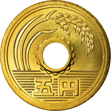 Coin, Japan, Akihito, 5 Yen, 2003, MS(63), Brass, KM:96.2