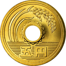 Coin, Japan, Akihito, 5 Yen, 2003, MS(64), Brass, KM:96.2