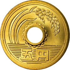 Coin, Japan, Akihito, 5 Yen, 2003, MS(65-70), Brass, KM:96.2