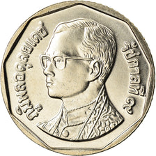 Coin, Thailand, Rama IX, 5 Baht, 2001, MS(65-70), Copper-Nickel Clad Copper
