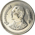 Moneta, Thailandia, Rama IX, 2 Baht, 2005, SPL, Acciaio placcato nichel, KM:444