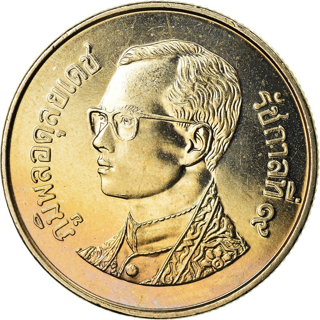Coin, Thailand, Rama IX, Baht, 2001, MS(63), Copper-nickel, KM:183