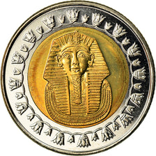 Coin, Egypt, Pound, 2007/AH1428, Cairo, MS(64), Bi-Metallic, KM:940a