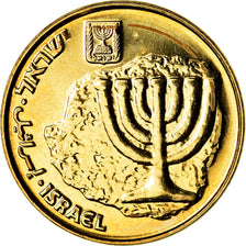 Münze, Israel, 10 Agorot, 2009, UNZ+, Aluminum-Bronze, KM:158