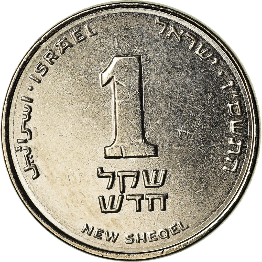 Moneda, Israel, New Sheqel, 2007, SC, Níquel chapado en acero, KM:160a