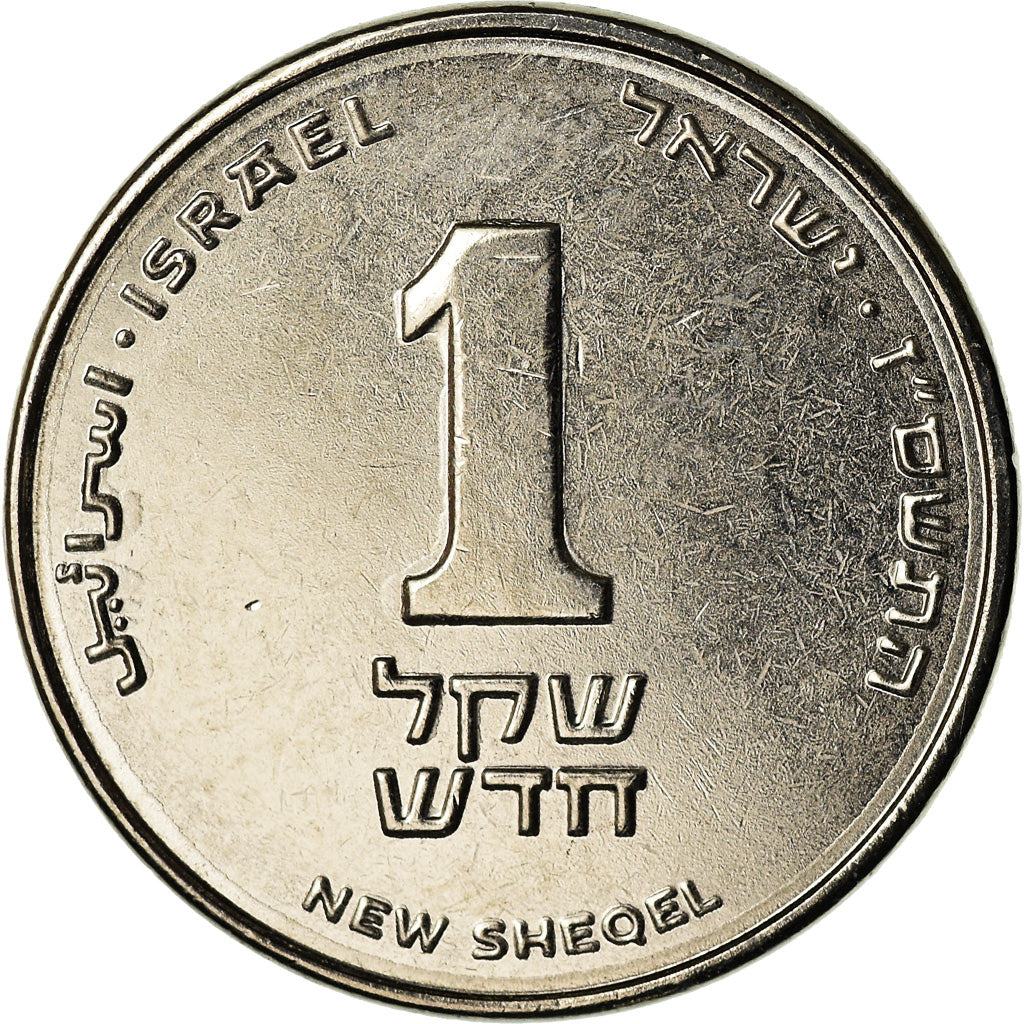 Moneda, Israel, New Sheqel, 2007, SC, Níquel chapado en acero, KM:160a