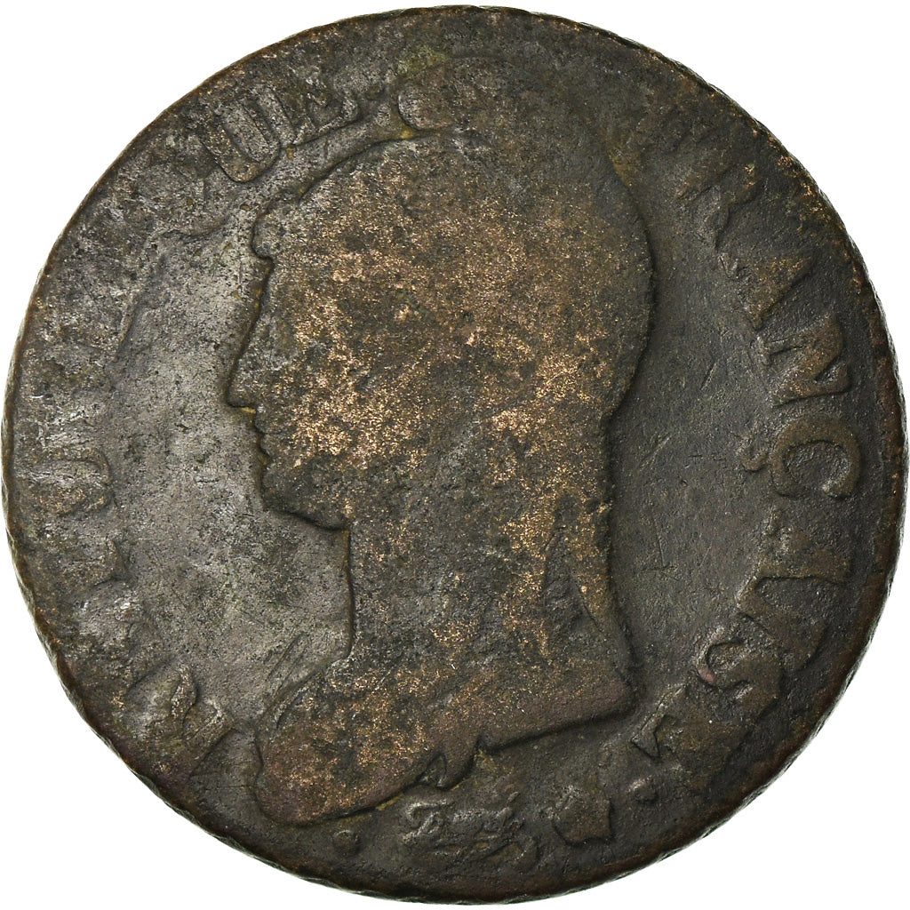 Coin, France, Dupré, 5 Centimes, AN 5, Paris, F(12-15), Bronze, KM:640.1