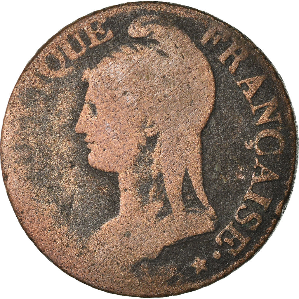 Moneta, Francia, Dupré, 5 Centimes, AN 5, Paris, B+, Bronzo, KM:640.1