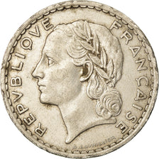 Moeda, França, Lavrillier, 5 Francs, 1936, Paris, EF(40-45), Níquel, KM:888