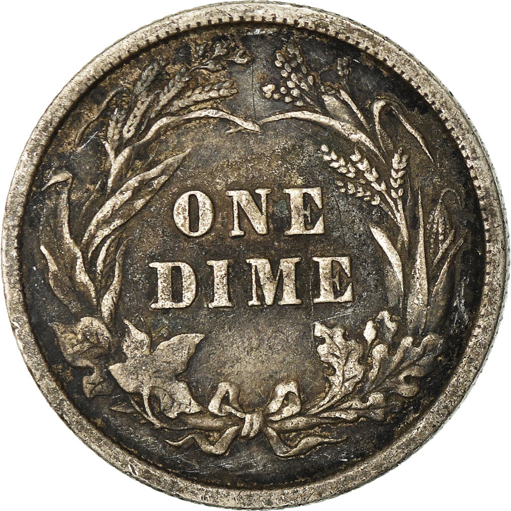 Coin, United States, Barber Dime, Dime, 1892, U.S. Mint, Philadelphia