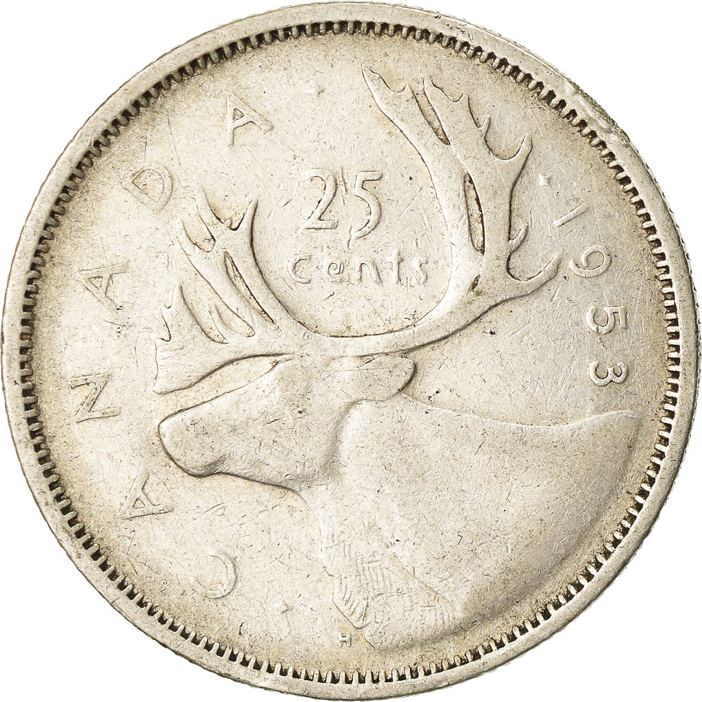 Monnaie, Canada, Elizabeth II, 25 Cents, 1953, Royal Canadian Mint, Ottawa, TB