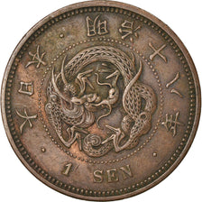 Moneta, Giappone, Mutsuhito, Sen, 1885, BB, Rame, KM:17.2