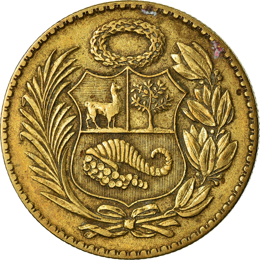 Moneta, Perù, 1/2 Sol, 1951, Lima, MB+, Ottone, KM:220.5