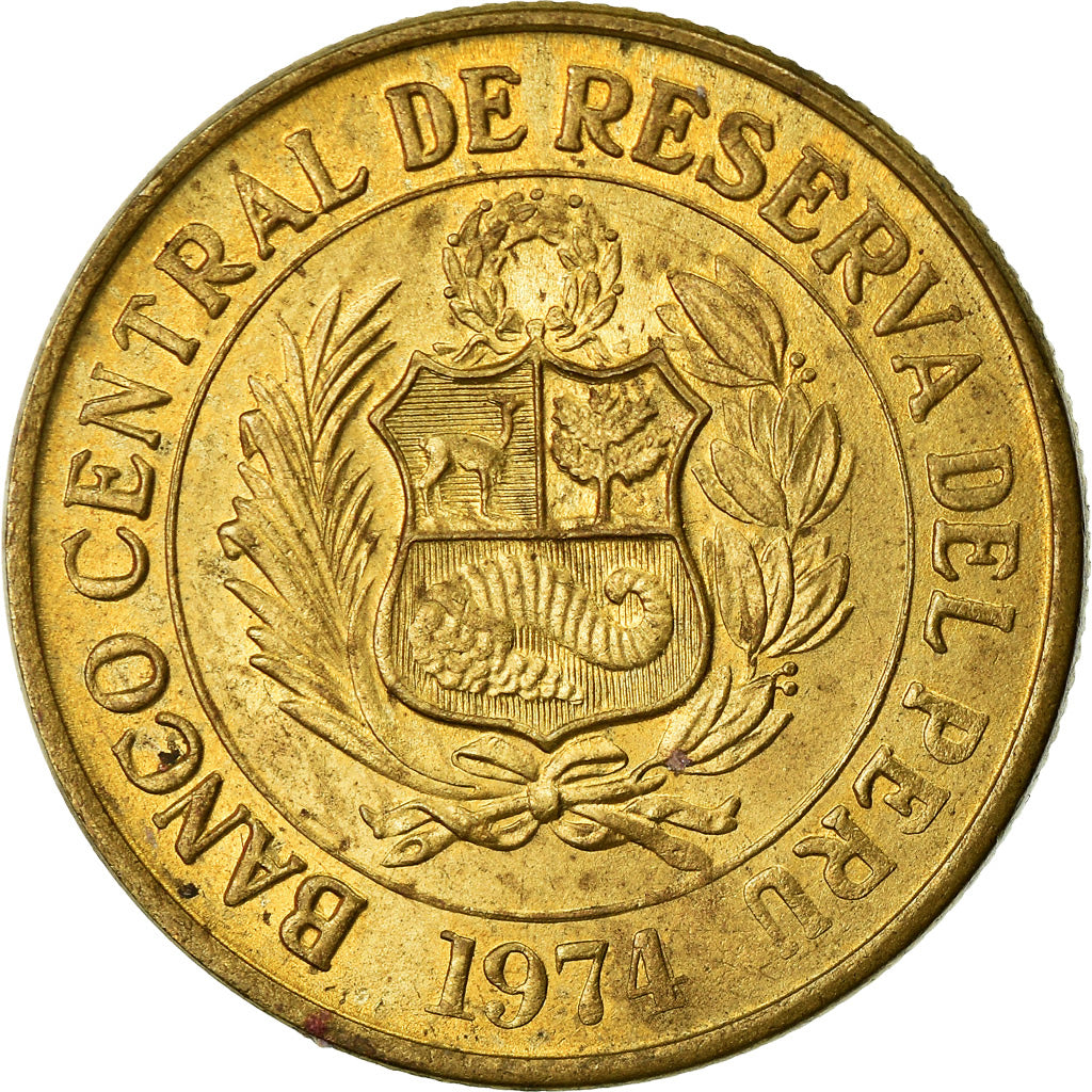 Moneta, Perù, Sol, 1974, BB+, Ottone, KM:248