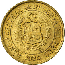 Coin, Peru, Sol, 1980, Lima, AU(55-58), Brass, KM:266.2
