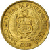 Coin, Peru, Sol, 1980, Lima, AU(55-58), Brass, KM:266.2