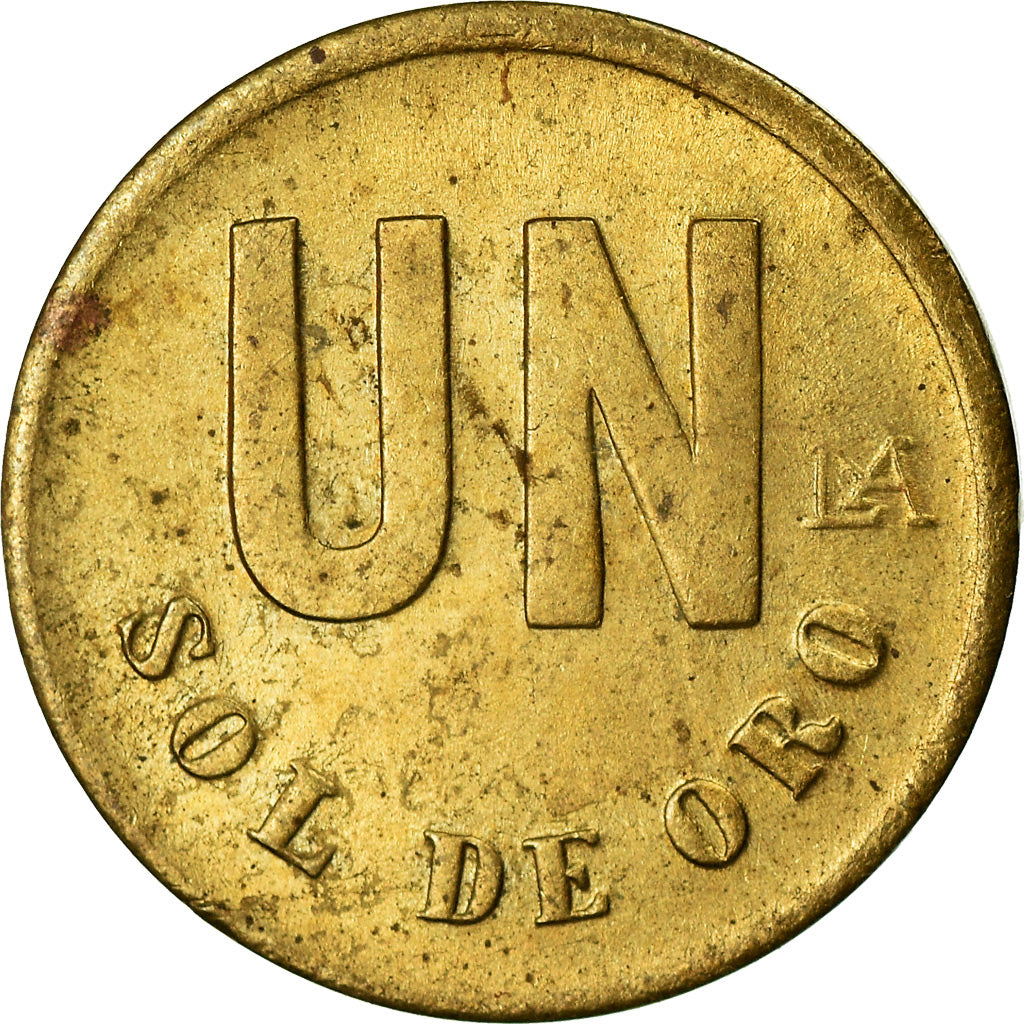 Coin, Peru, Sol, 1980, Lima, AU(55-58), Brass, KM:266.2