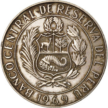 Munten, Peru, 10 Soles, 1969, Lima, ZF, Goud, KM:236
