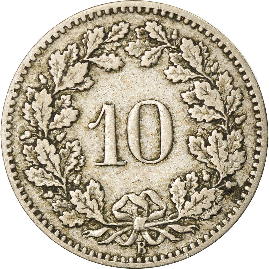 Coin, Switzerland, 10 Rappen, 1901, Bern, VF(30-35), Copper-nickel, KM:27