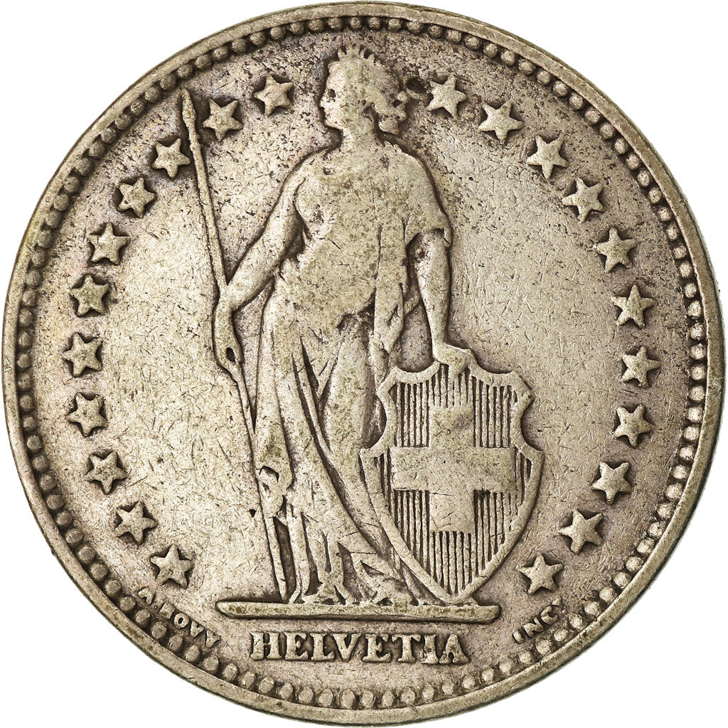 Moneta, Svizzera, 2 Francs, 1921, Bern, MB+, Argento, KM:21