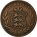 Moneta, Guernsey, 8 Doubles, 1868, Heaton, Birmingham, MB+, Bronzo, KM:7