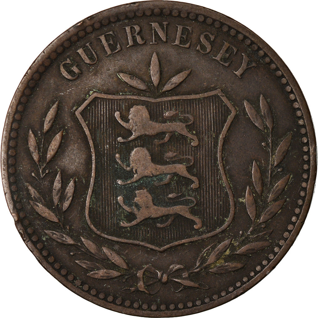 Monnaie, Guernsey, 8 Doubles, 1903, Heaton, Birmingham, TB+, Bronze, KM:7