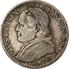 Moneta, STATI ITALIANI, PAPAL STATES, Pius IX, Lira, 1867, Roma, BB, Argento