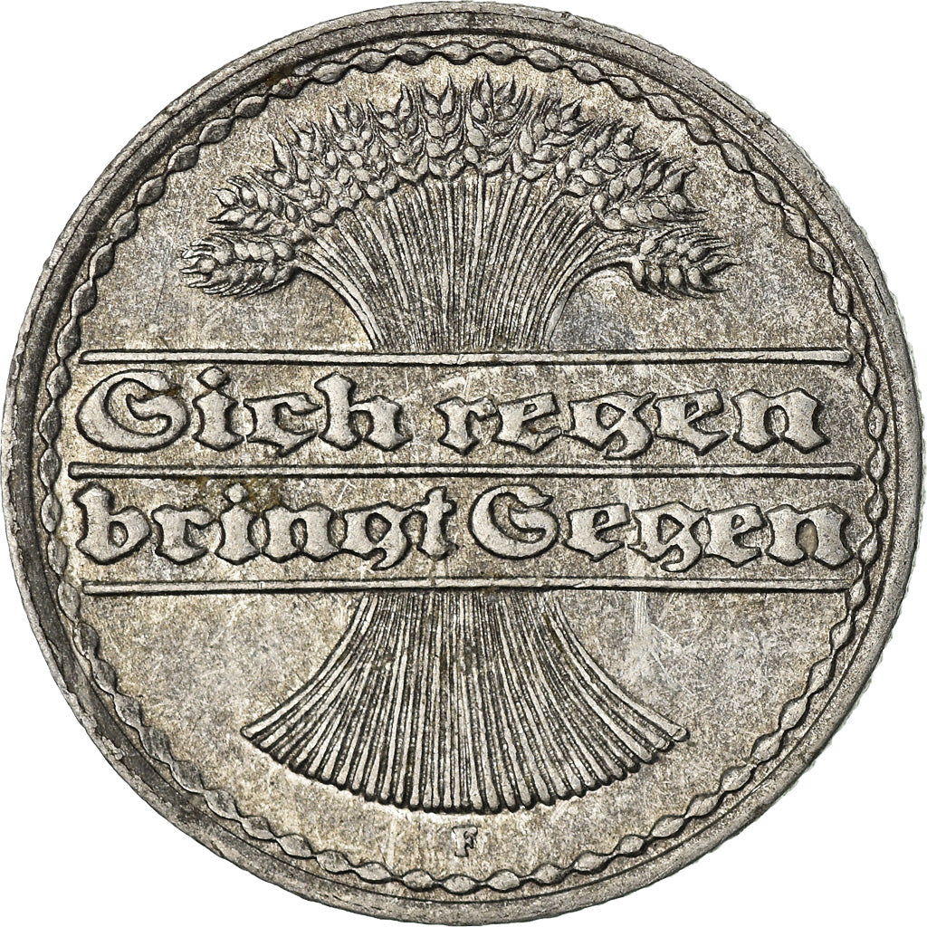 Moneta, GERMANIA, REPUBBLICA DI WEIMAR, 50 Pfennig, 1922, Stuttgart, SPL-