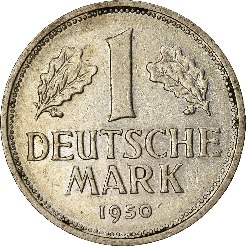 Coin, GERMANY - FEDERAL REPUBLIC, Mark, 1950, Stuttgart, AU(50-53)