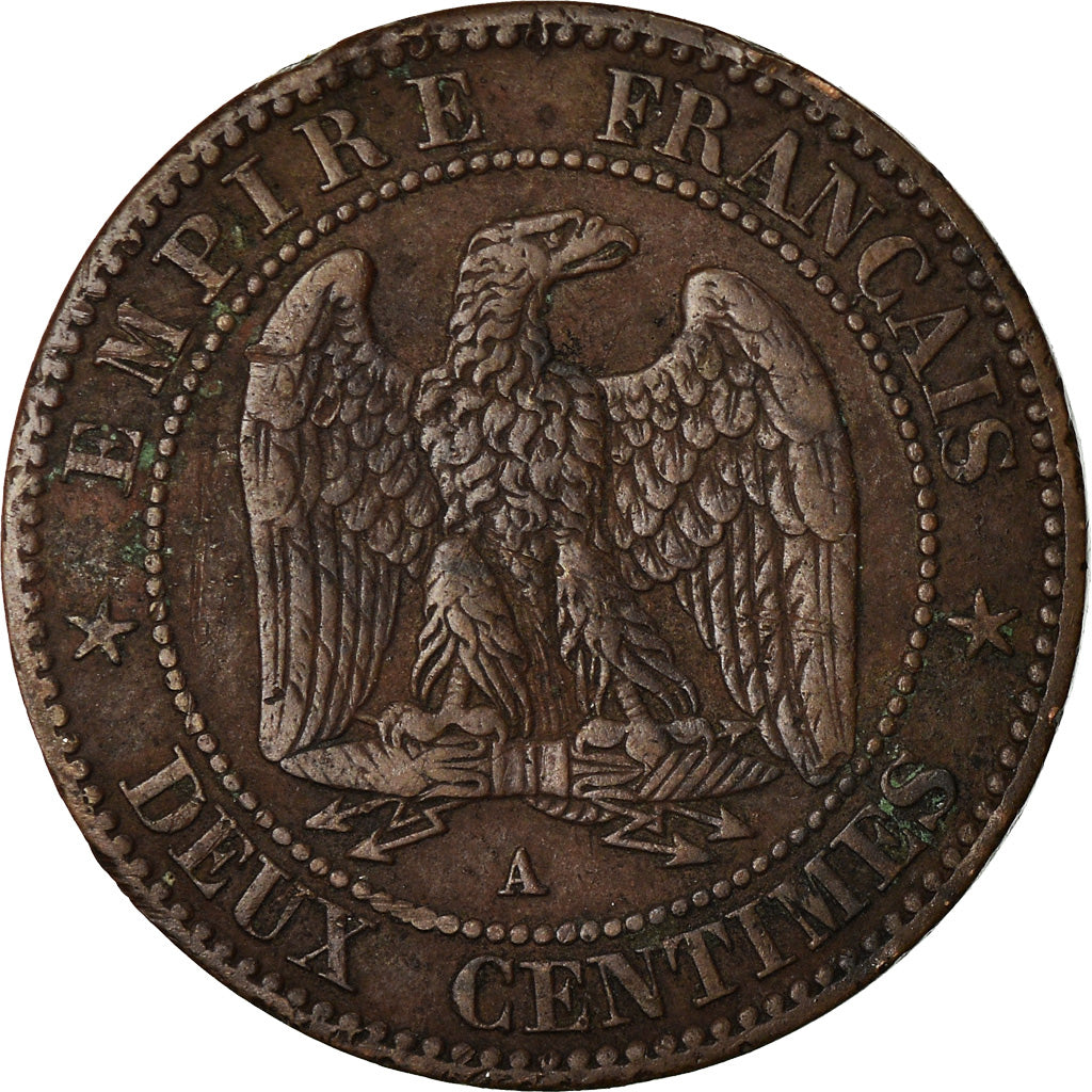 Coin, France, Napoleon III, Napoléon III, 2 Centimes, 1861, Paris, EF(40-45)