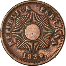 Moneta, Perù, Centavo, 1939, Lima, MB+, Bronzo, KM:208.2