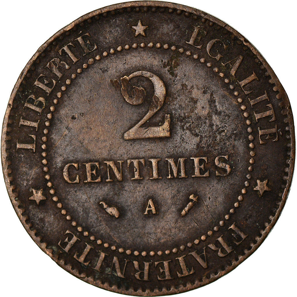 Coin, France, Cérès, 2 Centimes, 1888, Paris, EF(40-45), Bronze, KM:827.1