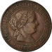 Moneta, Spagna, Isabel II, 5 Centimos, 1868, MB+, Rame, KM:635.2