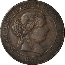 Moneta, Spagna, Isabel II, 5 Centimos, 1868, MB+, Rame, KM:635.2