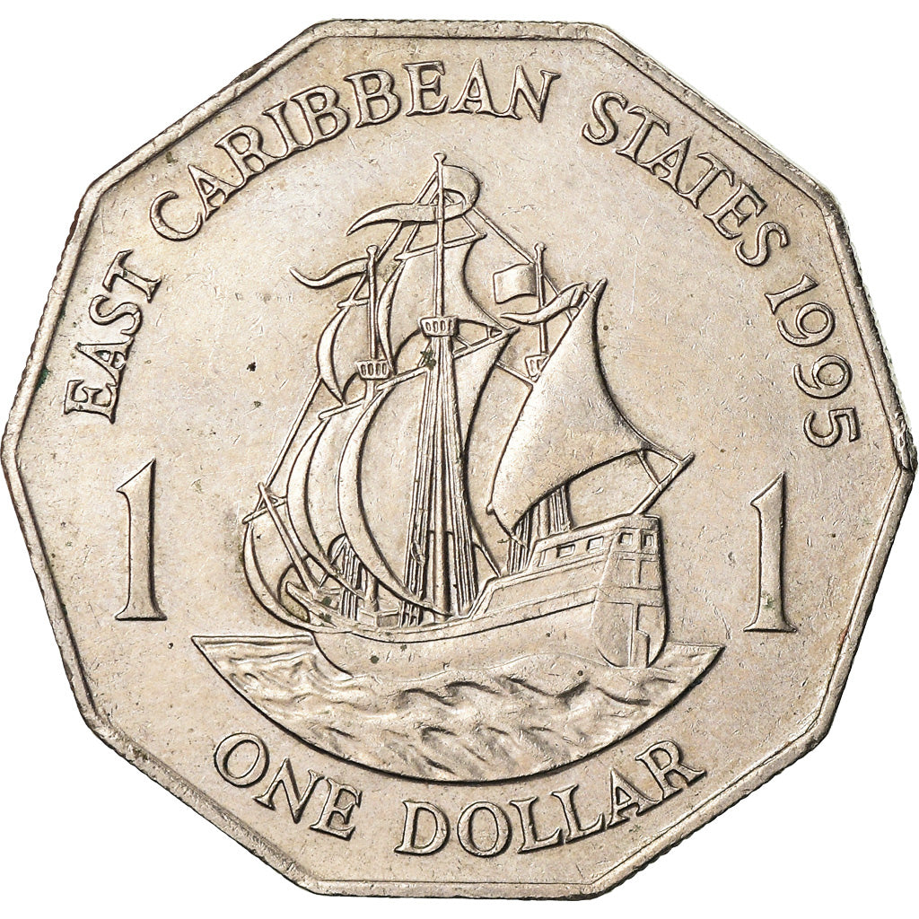 Monnaie, Etats des caraibes orientales, Elizabeth II, Dollar, 1995, SUP