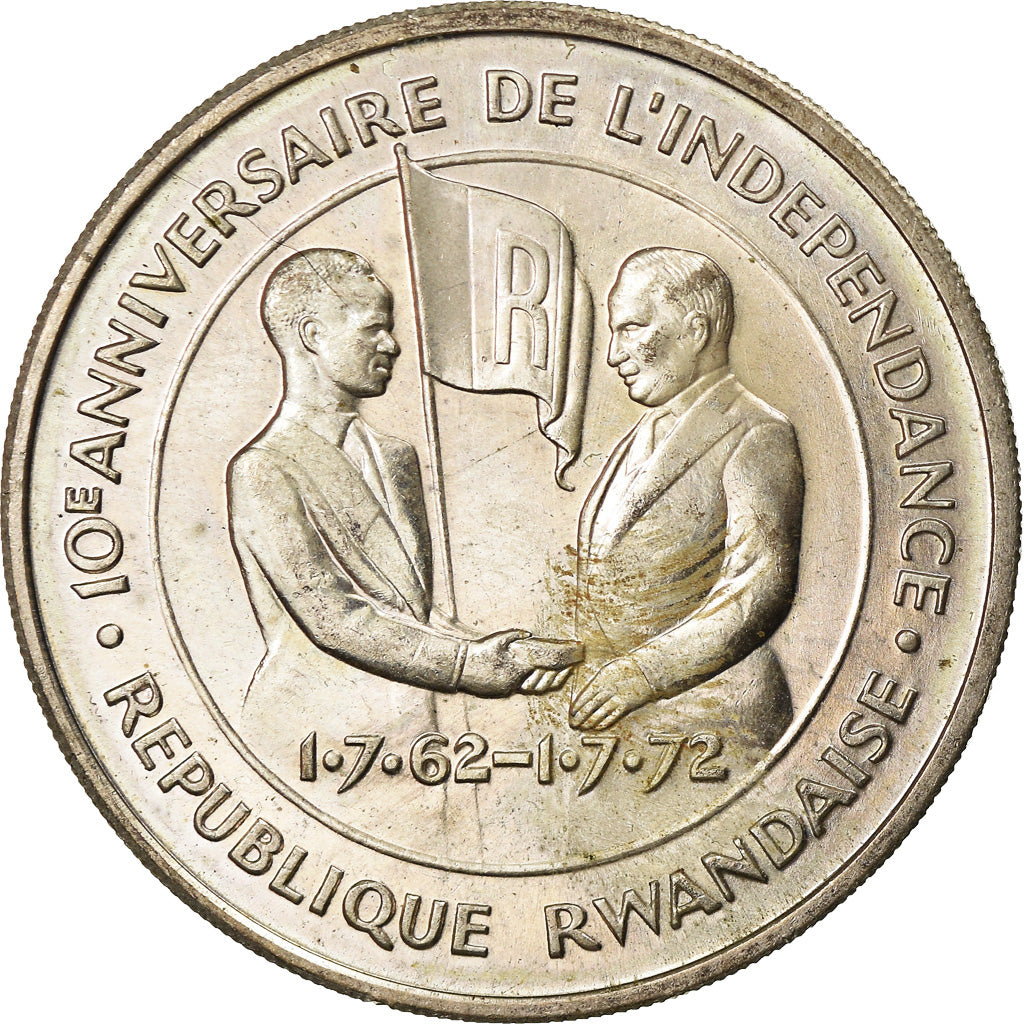 Moneta, Ruanda, 200 Francs, 1972, SPL, Argento, KM:11