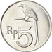 Moneta, Indonesia, 5 Rupiah, 1970, SPL, Alluminio, KM:22