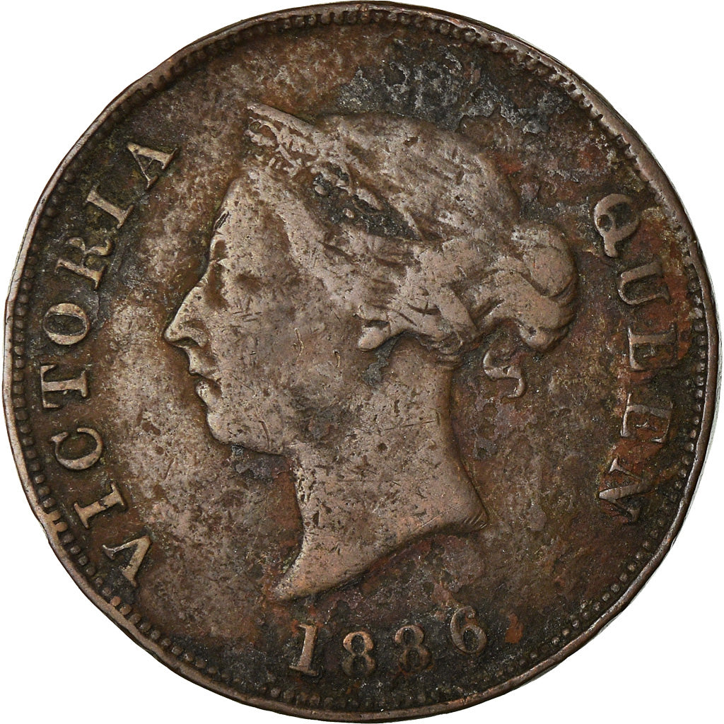 Moneta, Cipro, 1/2 Piastre, 1886, MB, Bronzo, KM:2