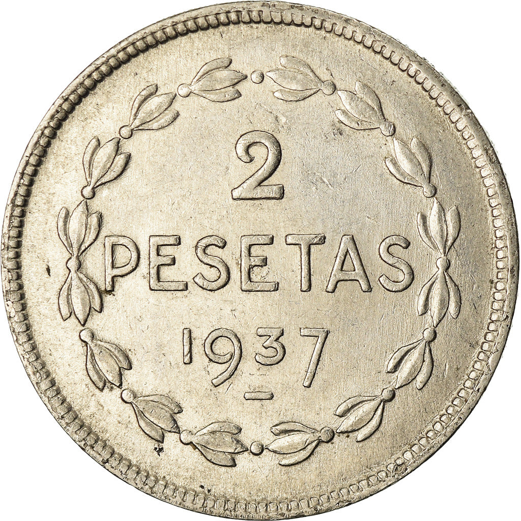 Moneda, GUERRA CIVIL ESPAÑOLA, EUZKADI, 2 Pesetas, 1937, Brussels, EBC