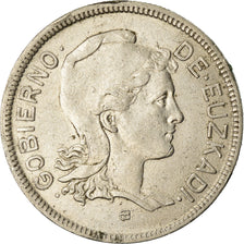 Munten, SPAANSE BURGEROORLOG, EUZKADI, 2 Pesetas, 1937, Brussels, ZF+, Nickel