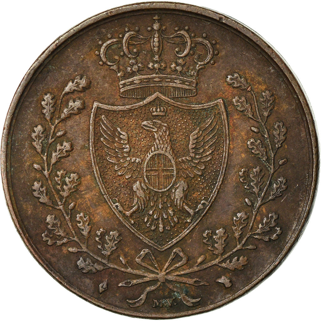 Coin, ITALIAN STATES, SARDINIA, Carlo Felice, 5 Centesimi, 1826, Torino