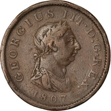Great Britain, George III, Penny, 1807, VF(30-35), Copper, KM:663