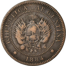 Moneta, Argentina, Centavo, 1884, BB, Bronzo, KM:32