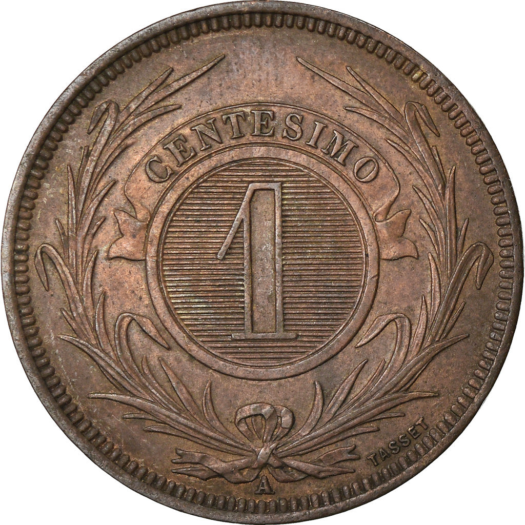 Moneta, Uruguay, Centesimo, 1869, Uruguay Mint, Paris, Berlin, Vienna, BB+