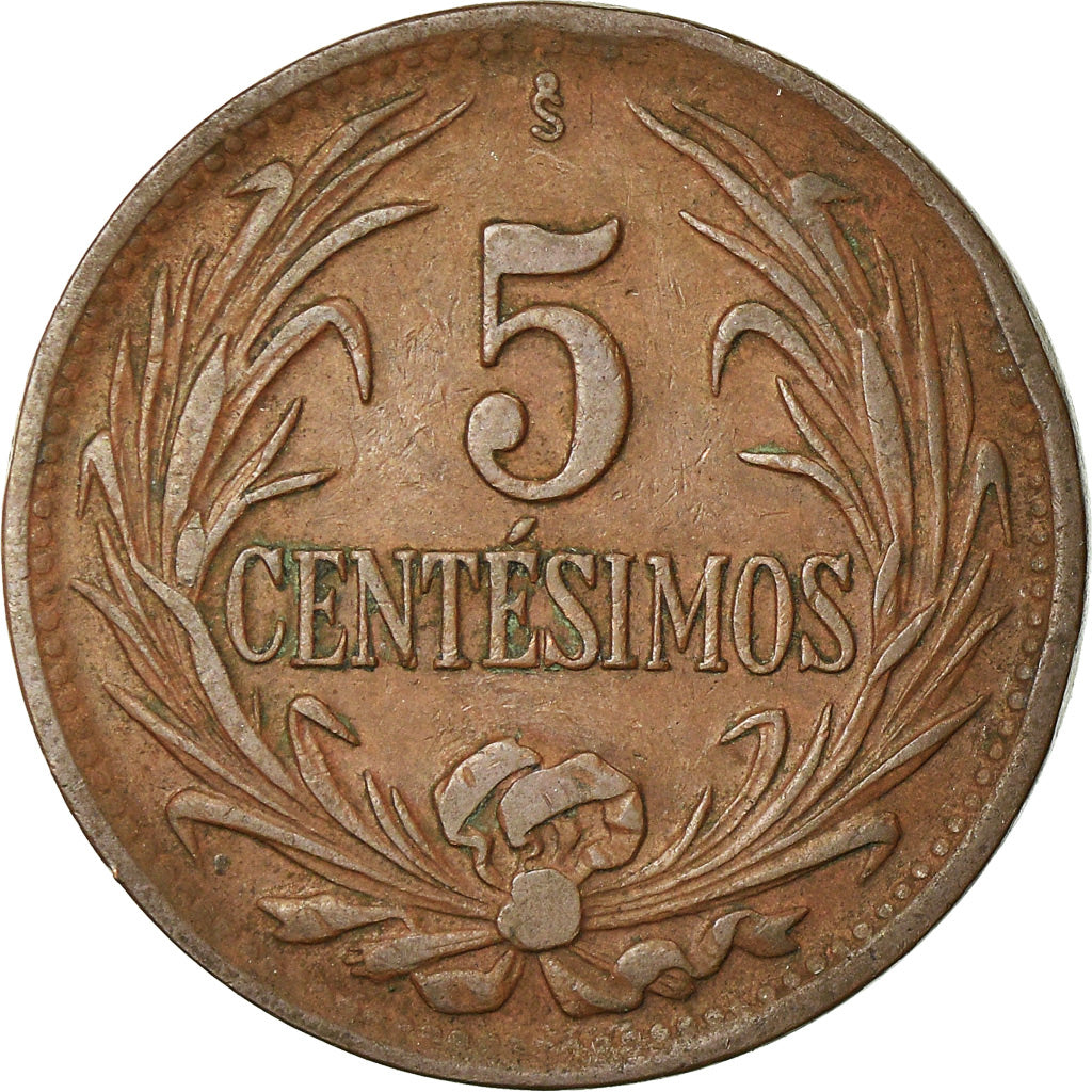 Monnaie, Uruguay, 5 Centesimos, 1946, Santiago, TTB, Cuivre, KM:21a