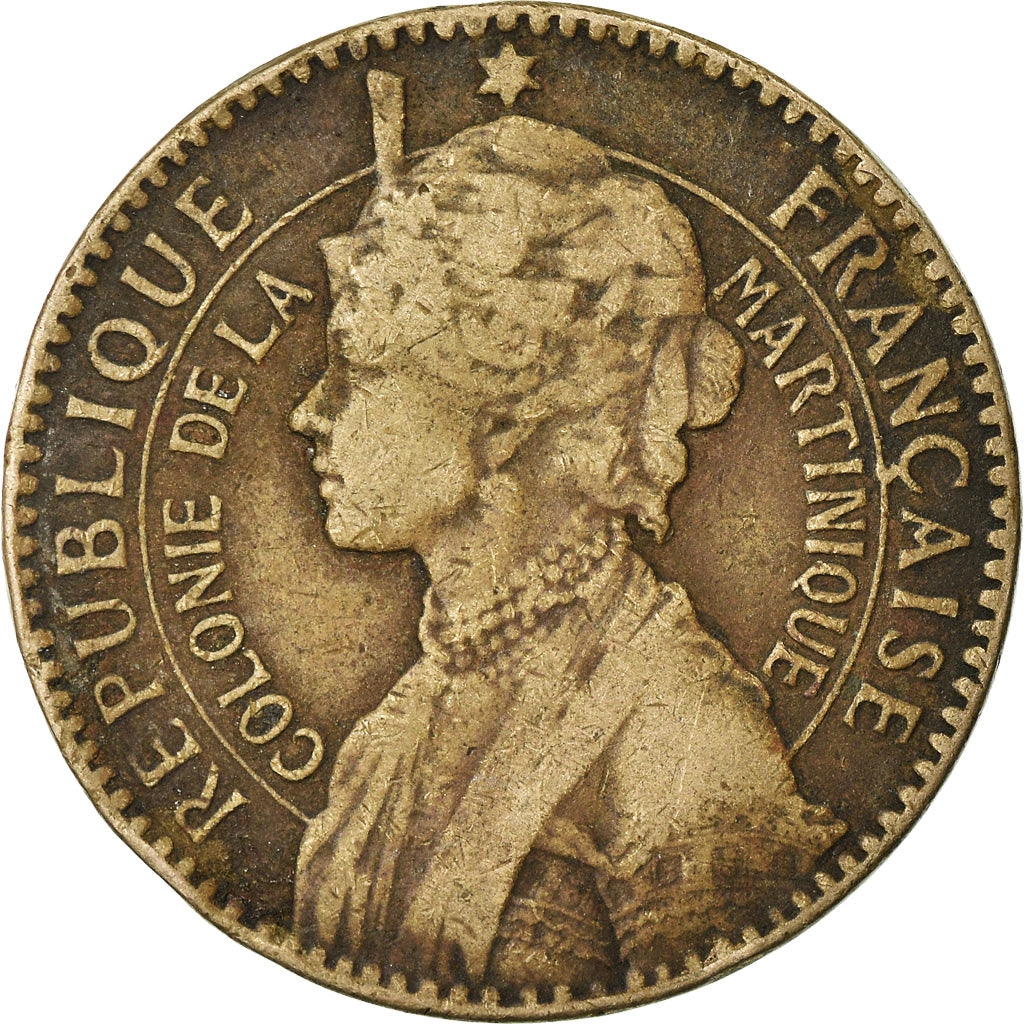 Coin, Martinique, Franc, 1922, Paris, VF(20-25), Copper-nickel, KM:41